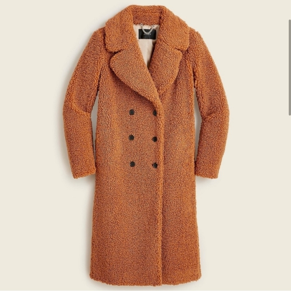 J. Crew NWT teddy sherpa topcoat, size S